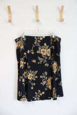 Maggie McNaughton Navy & Brown Floral Skirt | 22