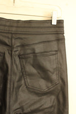 Ann Taylor Black Wax Coated Skinny Pants | 2