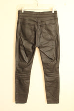 Ann Taylor Black Wax Coated Skinny Pants | 2