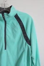 SO Teal & Gray Fleece 1/4 Zip Sweatshirt | XL