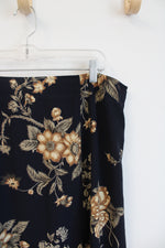 Maggie McNaughton Navy & Brown Floral Skirt | 22