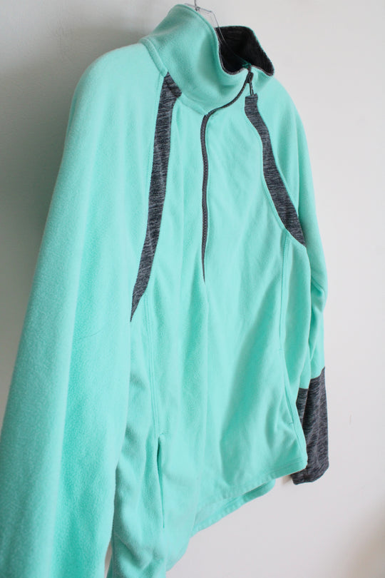 SO Teal & Gray Fleece 1/4 Zip Sweatshirt | XL