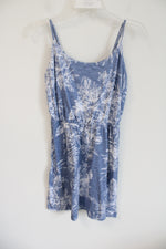 Old Navy Blue Tropical Print Cotton Dress | S