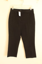 NEW Isaac Mizrahi Black Cropped Dress Pants | 6