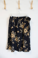 Maggie McNaughton Navy & Brown Floral Skirt | 22