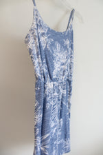 Old Navy Blue Tropical Print Cotton Dress | S