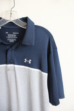 Under Armour Gray & Blue The Playoff Polo Shirt | L