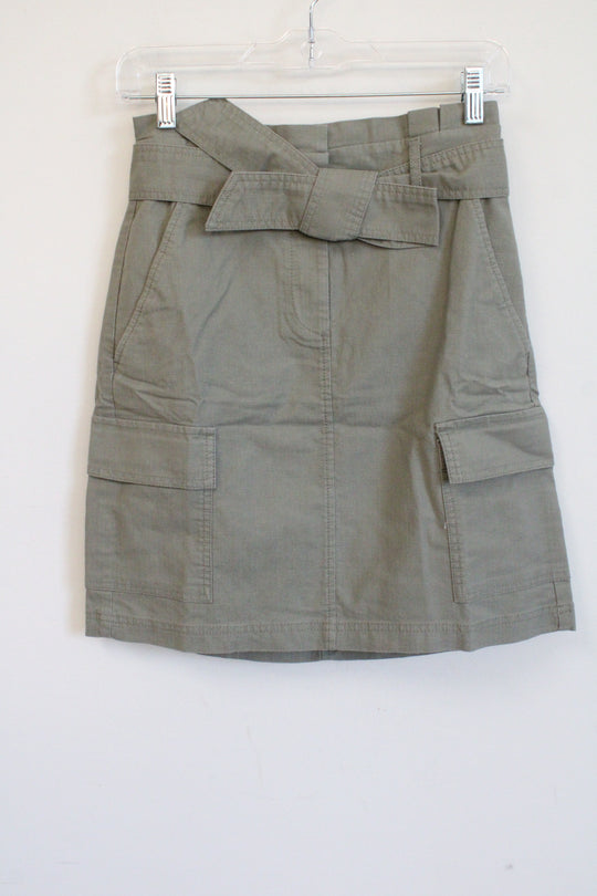 NEW LOFT Army Green Cargo Skirt | 0 Petite