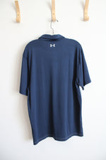 Under Armour Gray & Blue The Playoff Polo Shirt | L