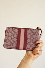 Coach Dempsey Large Corner Zip In Signature Jacquard Wristlet