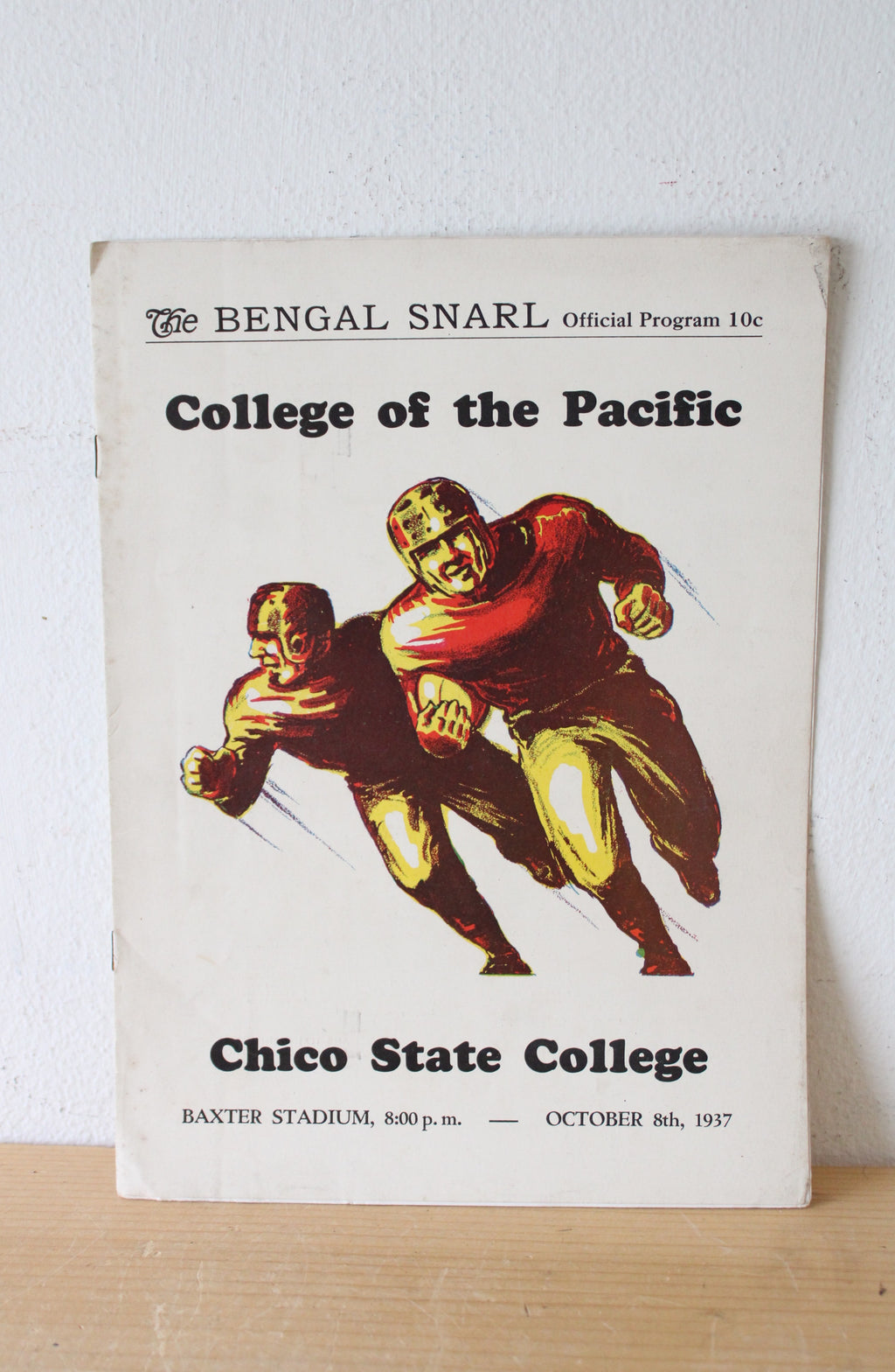 The Bengal Snarl College Of The Pacific Chico State College October 8th, 1937 Football Program