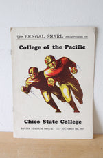 The Bengal Snarl College Of The Pacific Chico State College October 8th, 1937 Football Program