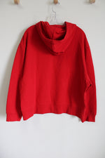 NEW Calvin Klein Red Embroidered Logo Hoodie | XL