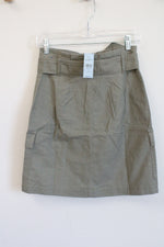 NEW LOFT Army Green Cargo Skirt | 0 Petite