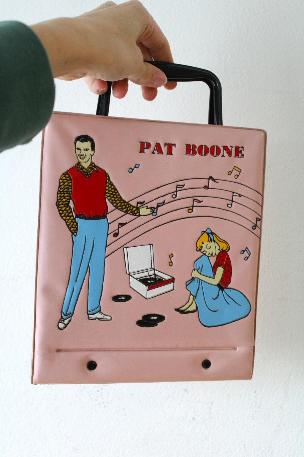 Pat Boone Antique 7" Record Tote Holder