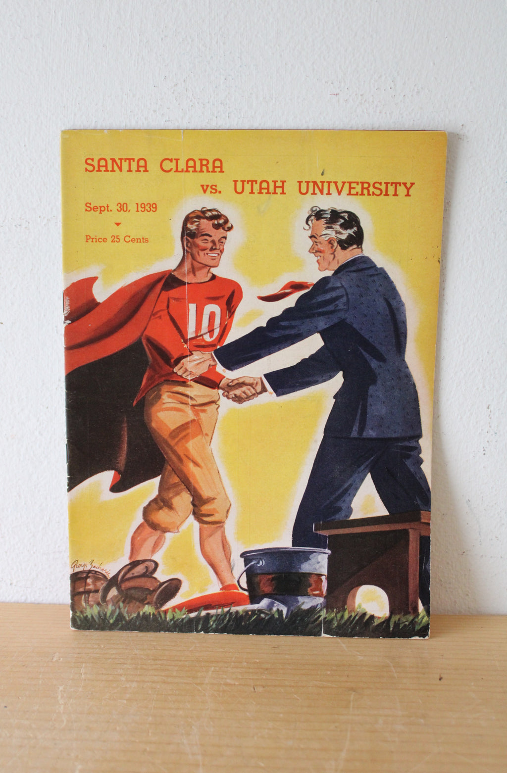 Santa Clara Vs. Utah University Sept. 30th, 1939 Football Program