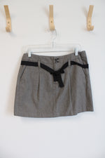 Gap Gray Black Bow Wool Blend Mini Skirt | 4