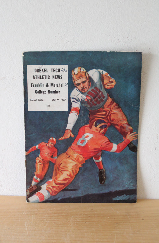 Drexel Tech Franklin & Marshall October 9th, 1937 Football Program