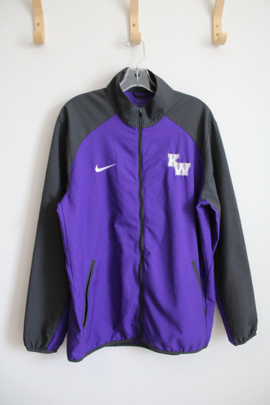 Nike Dri-Fit Purple & Gray KW Full Zip Jacket | L