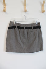 Gap Gray Black Bow Wool Blend Mini Skirt | 4