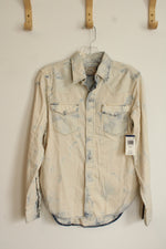 NEW Polo Ralph Lauren Bleached Denim Button Up Western Shirt | S