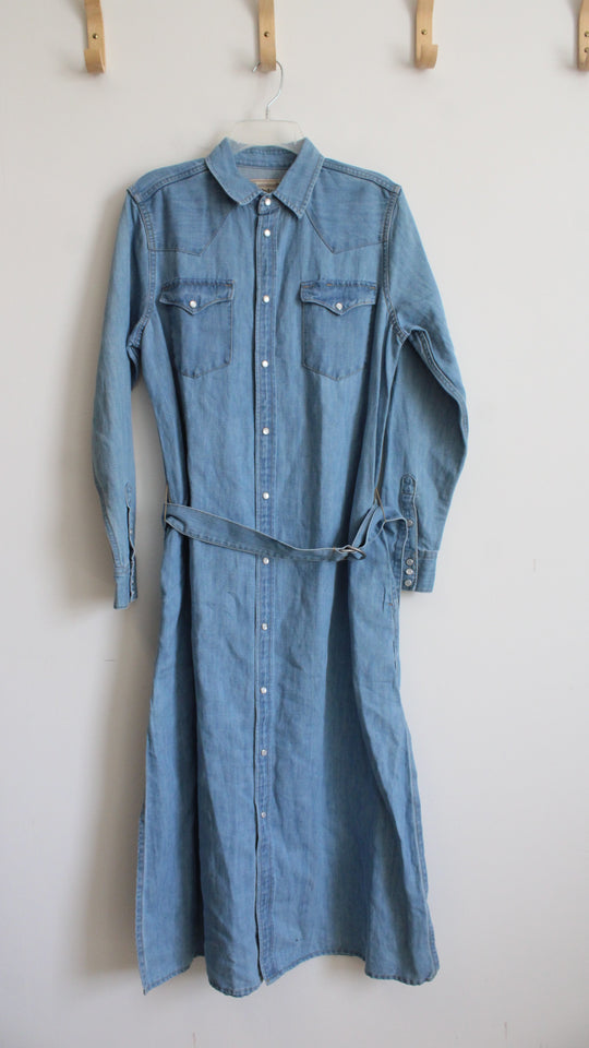 NEW Polo Ralph Lauren Belted Button Down Denim Dress | 12