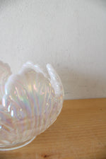Fenton French Opalescent Empress Lotus Rose Bowl