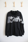 Nike Dri-Fit Black & Gray Camo Fleece Lined Hoodie | XXL