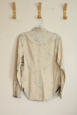 NEW Polo Ralph Lauren Bleached Denim Button Up Western Shirt | S