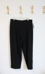 NEW Briggs New York Black Striped Trouser Pants | 18