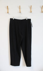 NEW Briggs New York Black Striped Trouser Pants | 18