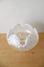 Fenton French Opalescent Empress Lotus Rose Bowl
