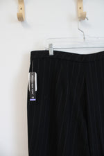 NEW Briggs New York Black Striped Trouser Pants | 18