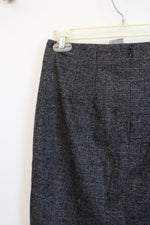 NEW Ann Taylor Black Gray Houndstooth Pencil Skirt | 0 Petite