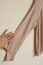 Gap Light Pink Cable Knit Sweater | L