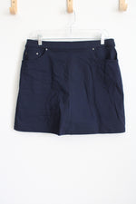 Hearts of Palm Petite Navy Blue Skort | 12P