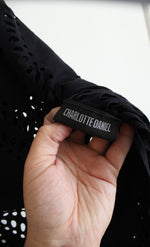 Charlotte Daniel Black Faux Suede Fringe Shawl