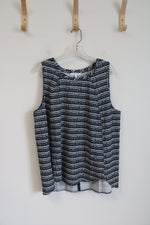NEW T By Talbots Black & White Patterned Tank Top | XL