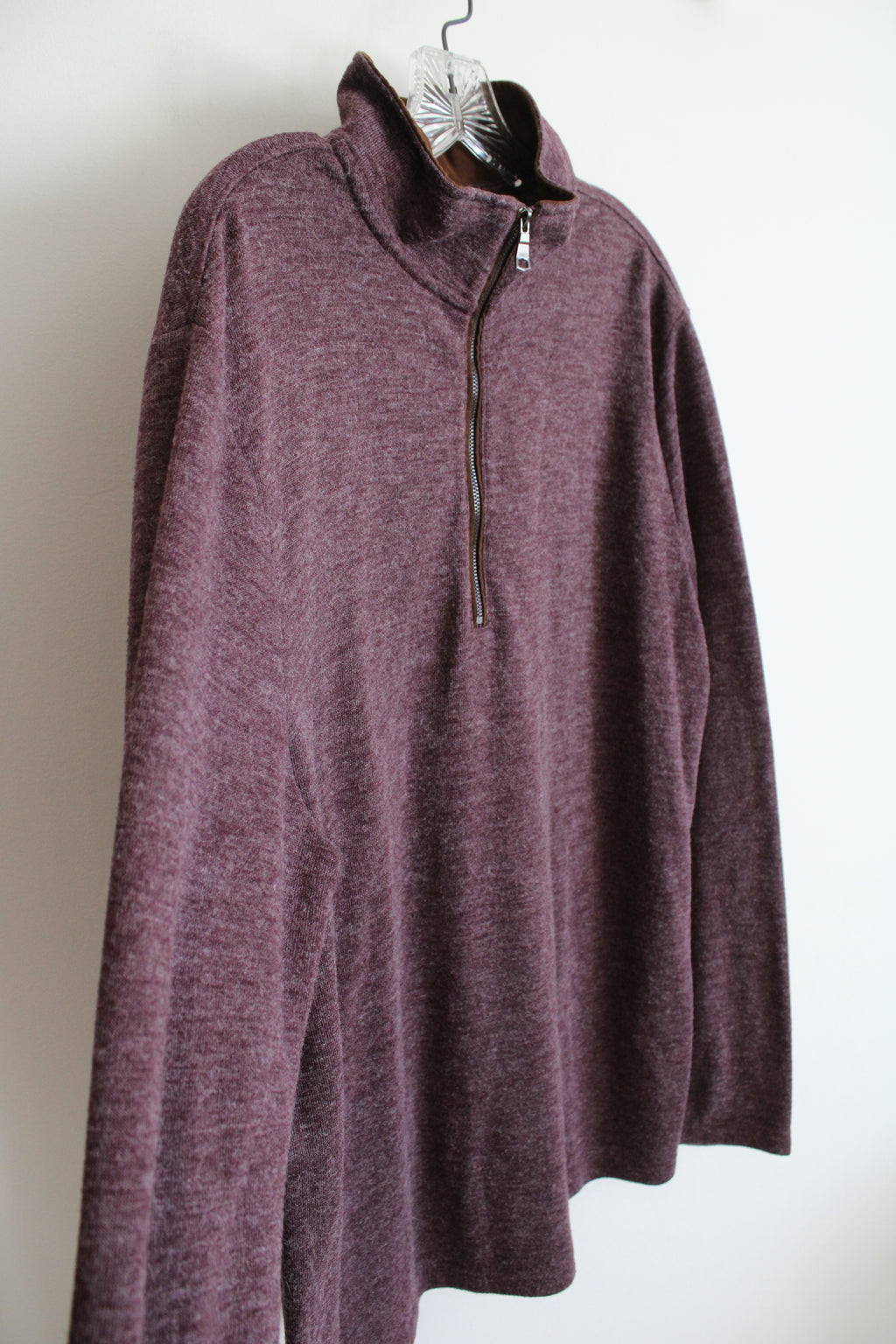 Banana Republic Maroon 1/4 Zip Lightweight Sweatshirt | XL
