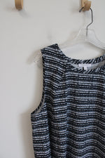 NEW T By Talbots Black & White Patterned Tank Top | XL