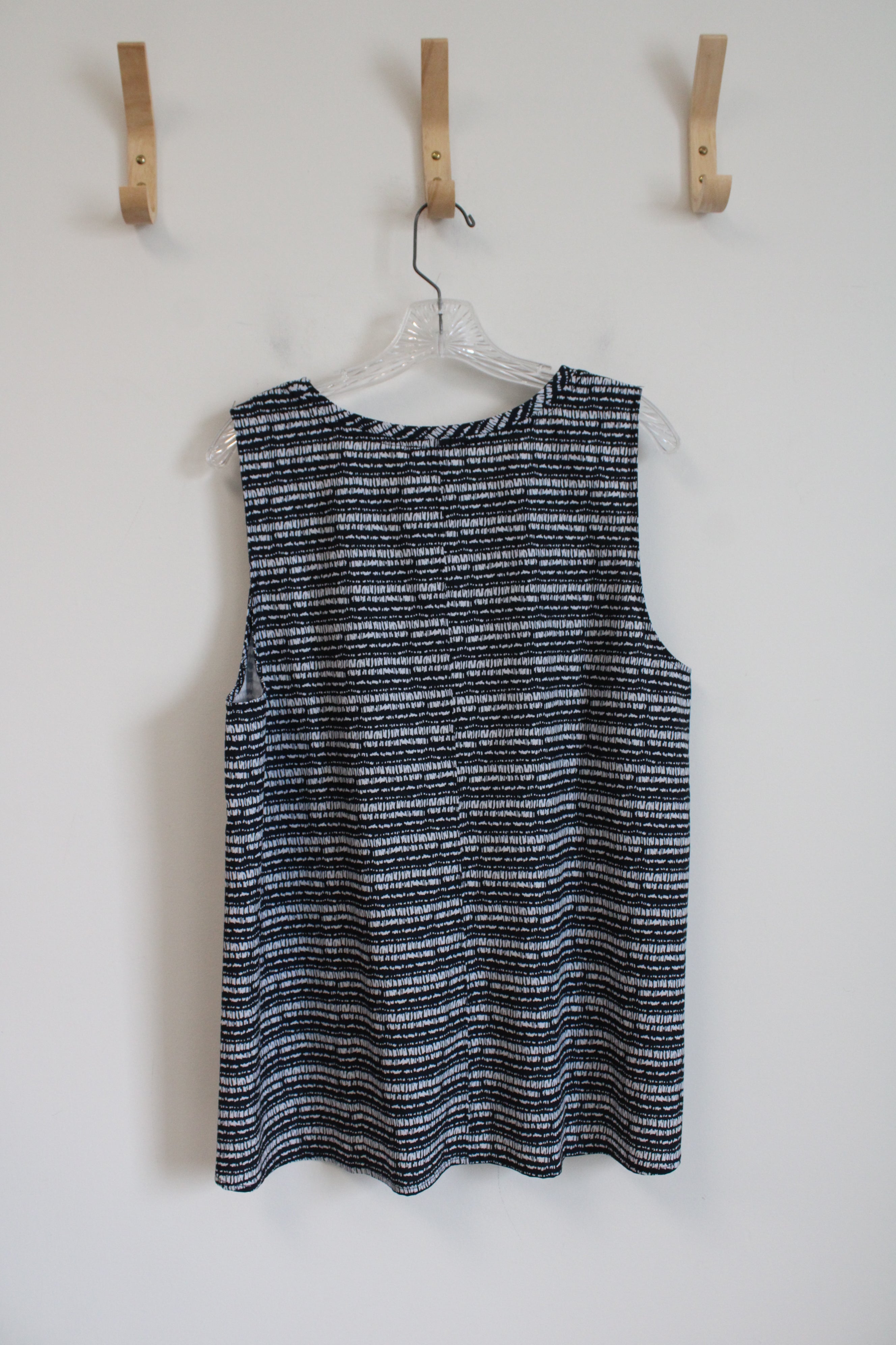 NEW T By Talbots Black & White Patterned Tank Top | XL