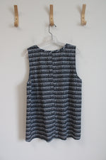 NEW T By Talbots Black & White Patterned Tank Top | XL