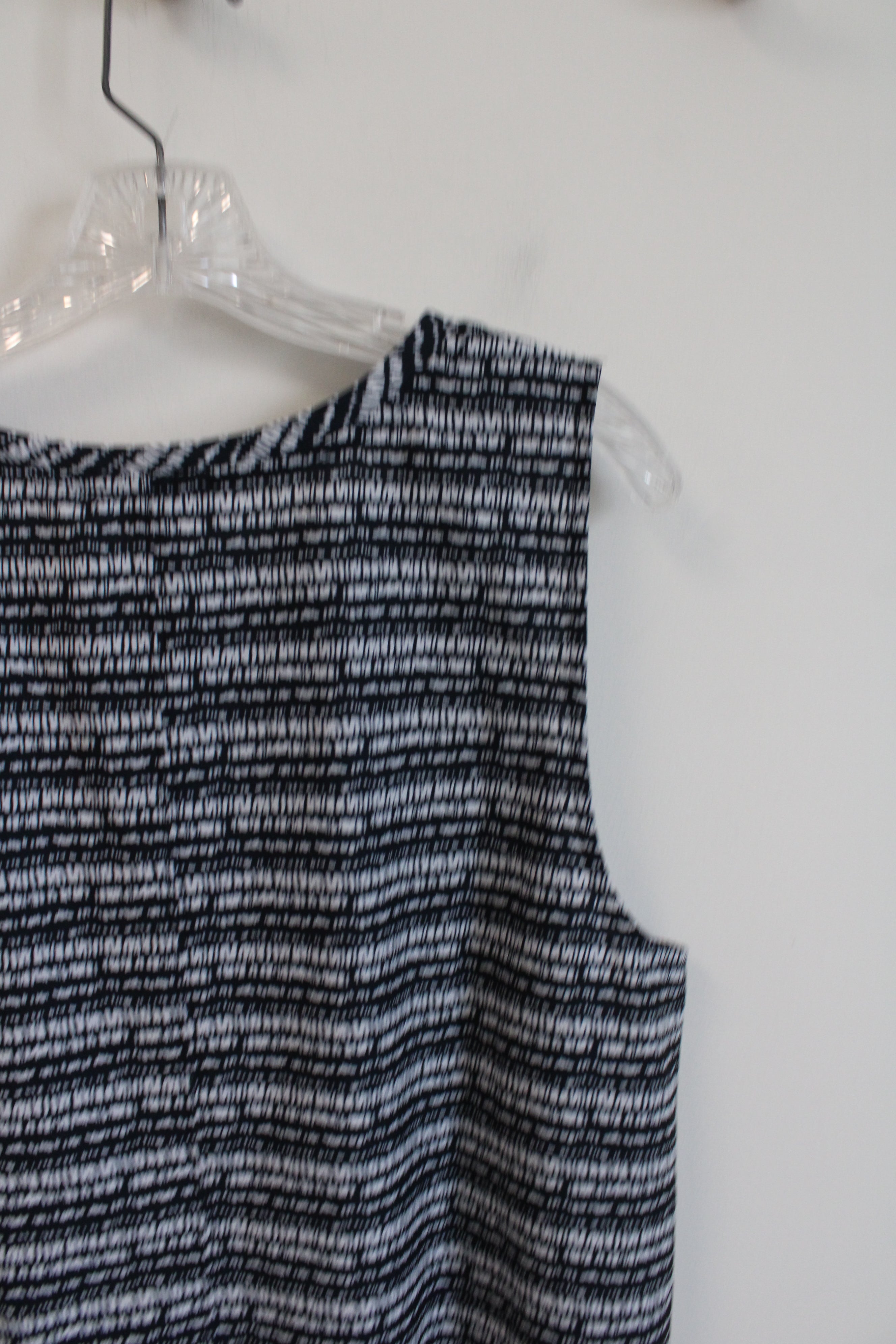NEW T By Talbots Black & White Patterned Tank Top | XL