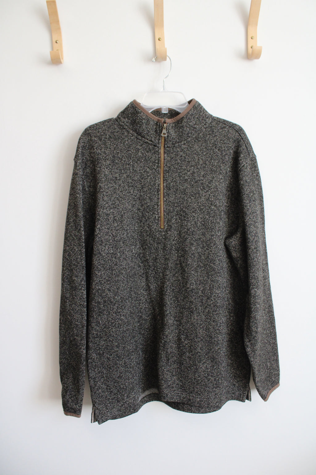 Weatherproof Olive Green Flecked 1/4 Zip Sweatshirt | XL