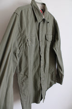 Wrangler Olive Green Button Down Shirt | M