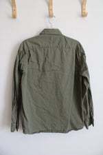 Wrangler Olive Green Button Down Shirt | M