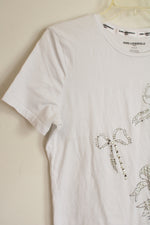 Karl Lagerfeld Embellished Bow T-Shirt | S