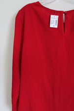 NEW Dressbarn Status By Chenault Red Dress Shirt | S