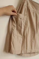 Old Navy Tan Linen Blend Skirt with Pockets | XL