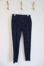 Faded Glory Blue Patterned Jeggings | S